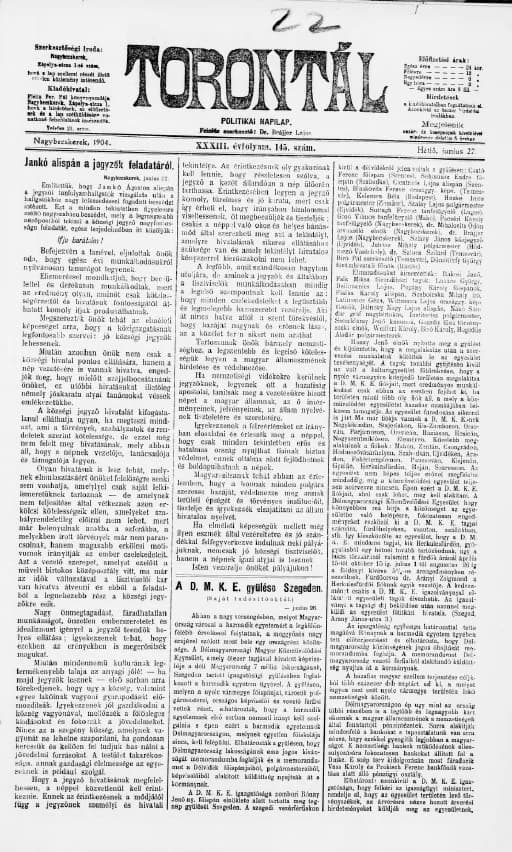 Torontál, 33. évf. 1904. június 27. 145. sz.