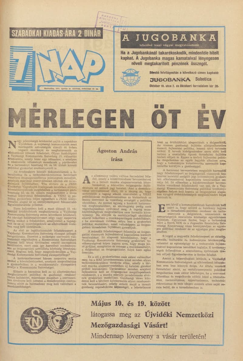 7 Nap, 29. évf. 1974. április 19. 16. sz. 1–32. oldal