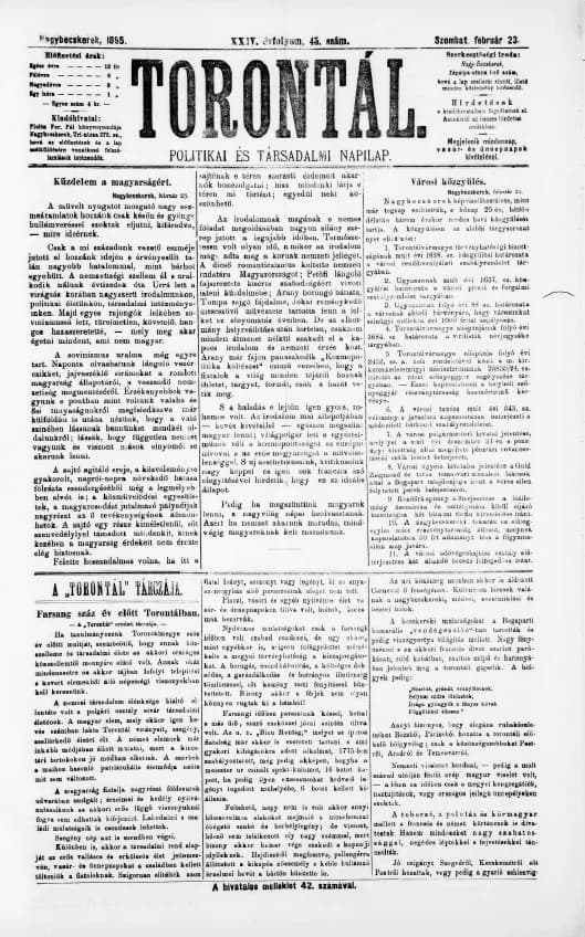 Torontál, 24. évf. 1895. február 23. 45. sz.