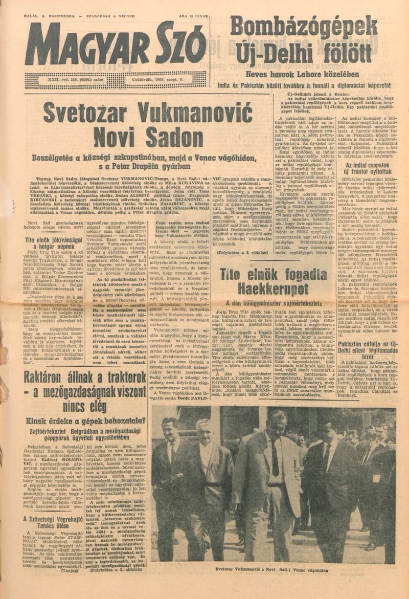 Magyar Szó, 22. évf. 1965. szeptember 9. 248. sz. 1–14. oldal