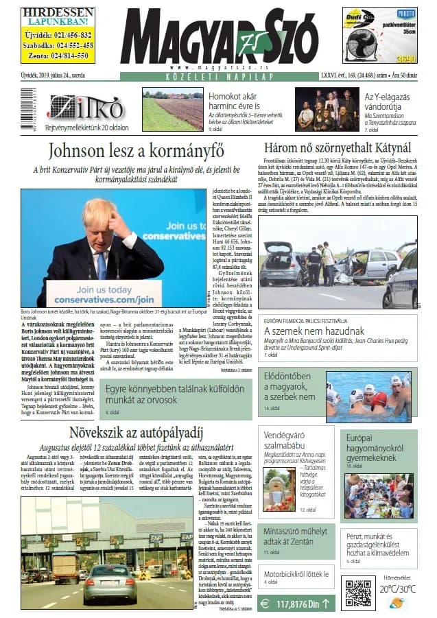Magyar Szó, 76. évf. 2019. július 24. 169. sz. 1–16. oldal