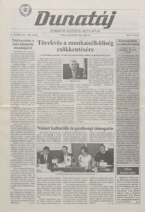 Dunatáj, 10. évf. 2008. szeptember 24. 494. sz.