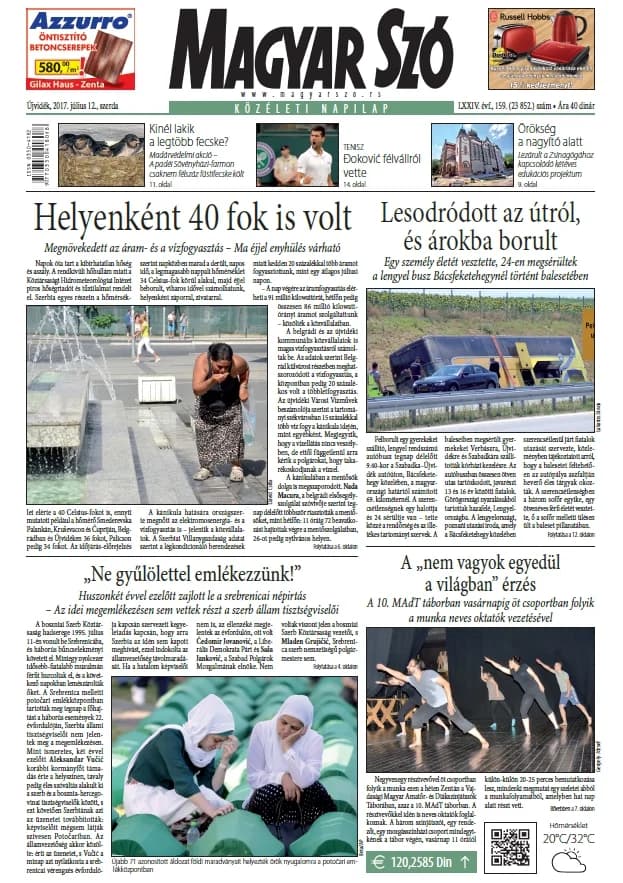 Magyar Szó, 74. évf. 2017. július 12. 159. sz. 1–16. oldal