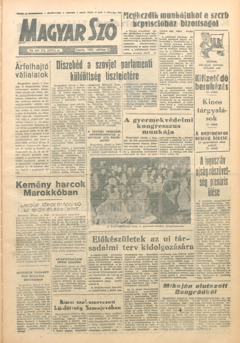 Magyar Szó, 12. évf. 1955. október 5. 272. sz. 1–8. oldal
