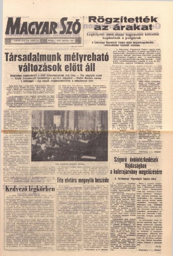 Magyar Szó, 27. évf. 1970. október 30. 299. sz. 1–12. oldal