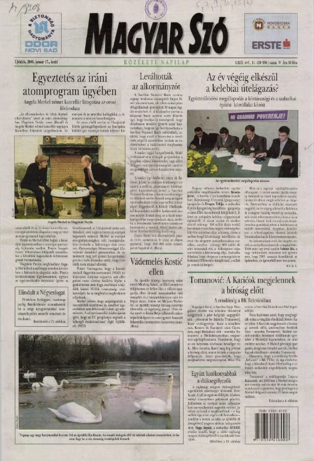 Magyar Szó, 63. évf. 2006. január 17. 11. sz. 1–20. oldal