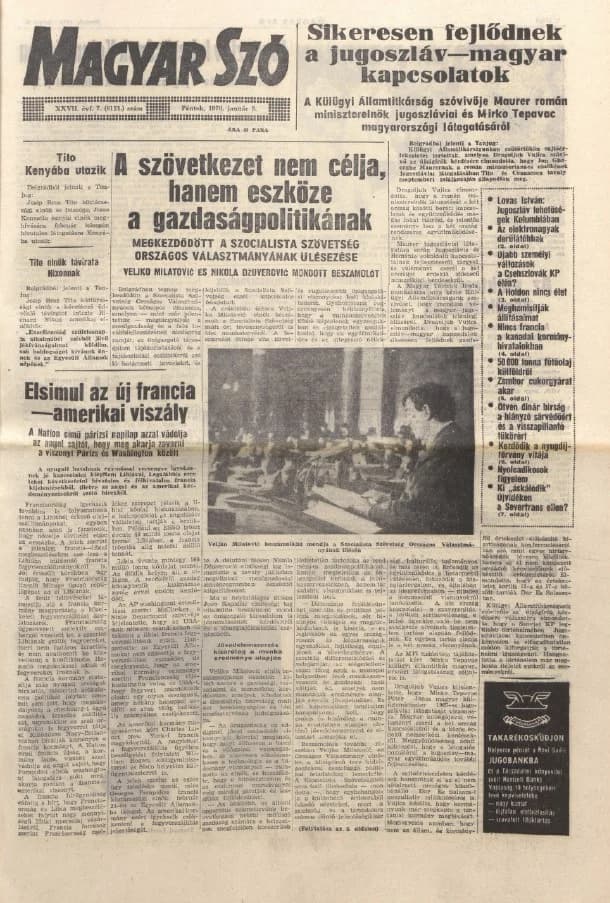 Magyar Szó, 27. évf. 1970. január 9. 7. sz. 1–12. oldal