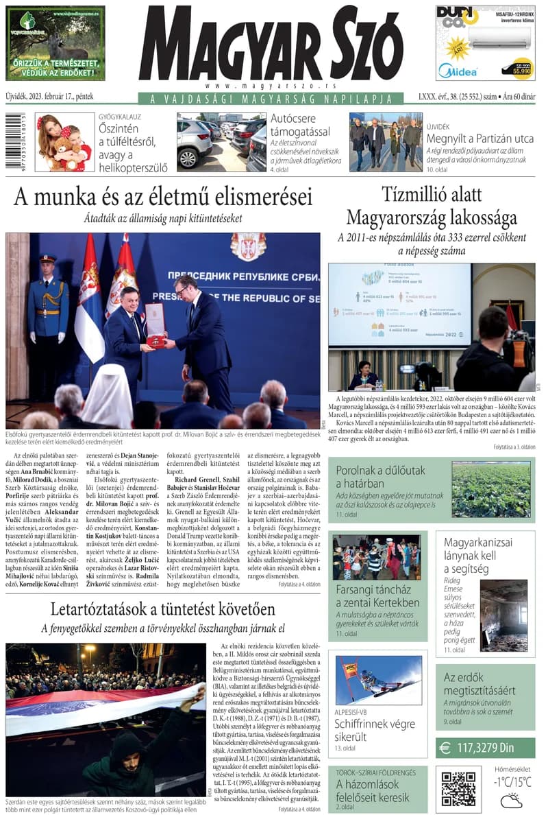 Magyar Szó, 80. évf. 2023. február 17. 38. sz. 1–16. oldal
