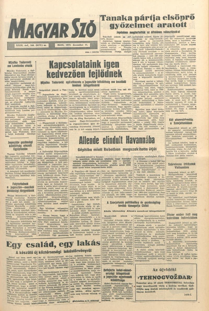 Magyar Szó, 29. évf. 1972. december 11. 340. sz. 1–10. oldal