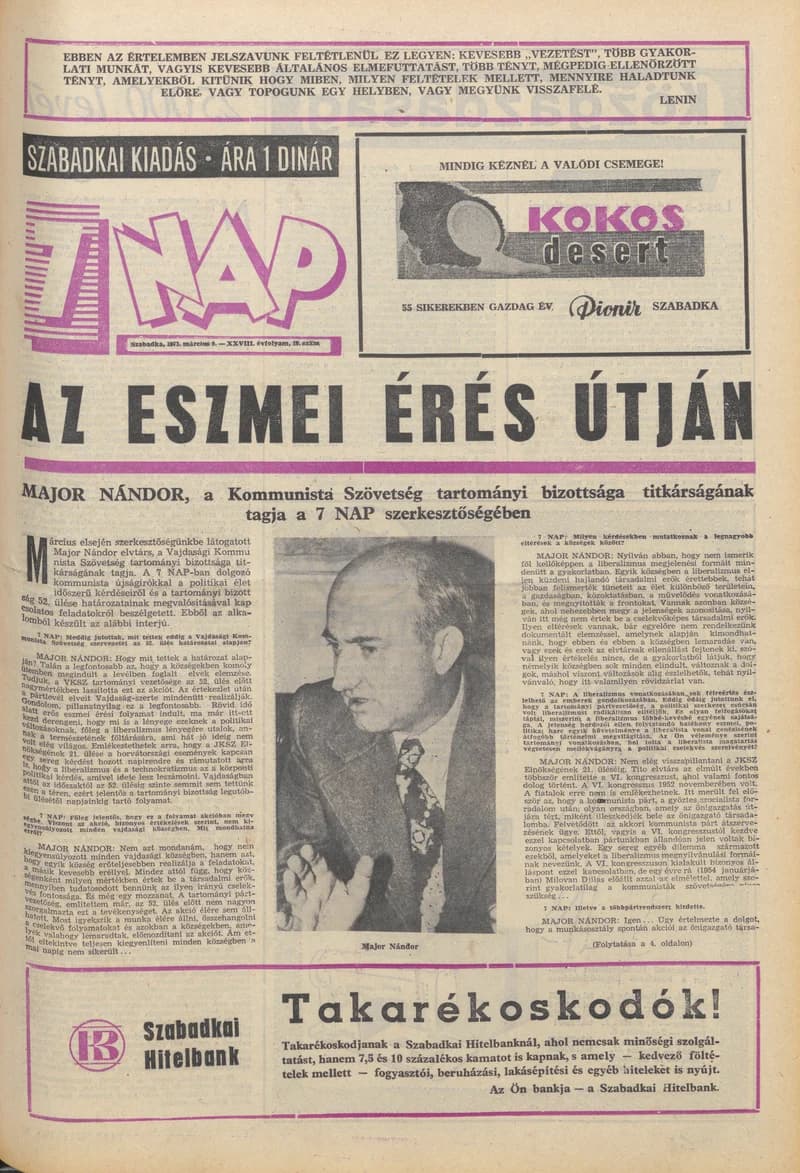 7 Nap, 28. évf. 1973. március 9. 10. sz. 1–28. oldal
