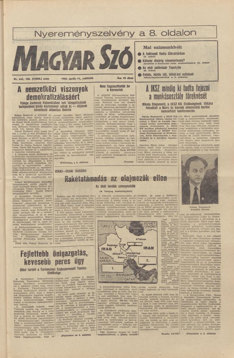 Magyar Szó, 40. évf. 1983. április 14. 102. sz. 1–24. oldal