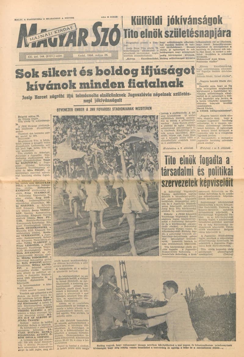 Magyar Szó, 21. évf. 1964. május 26. 144. sz.