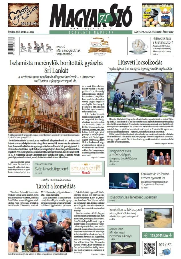 Magyar Szó, 76. évf. 2019. április 23. 92. sz. 1–20. oldal