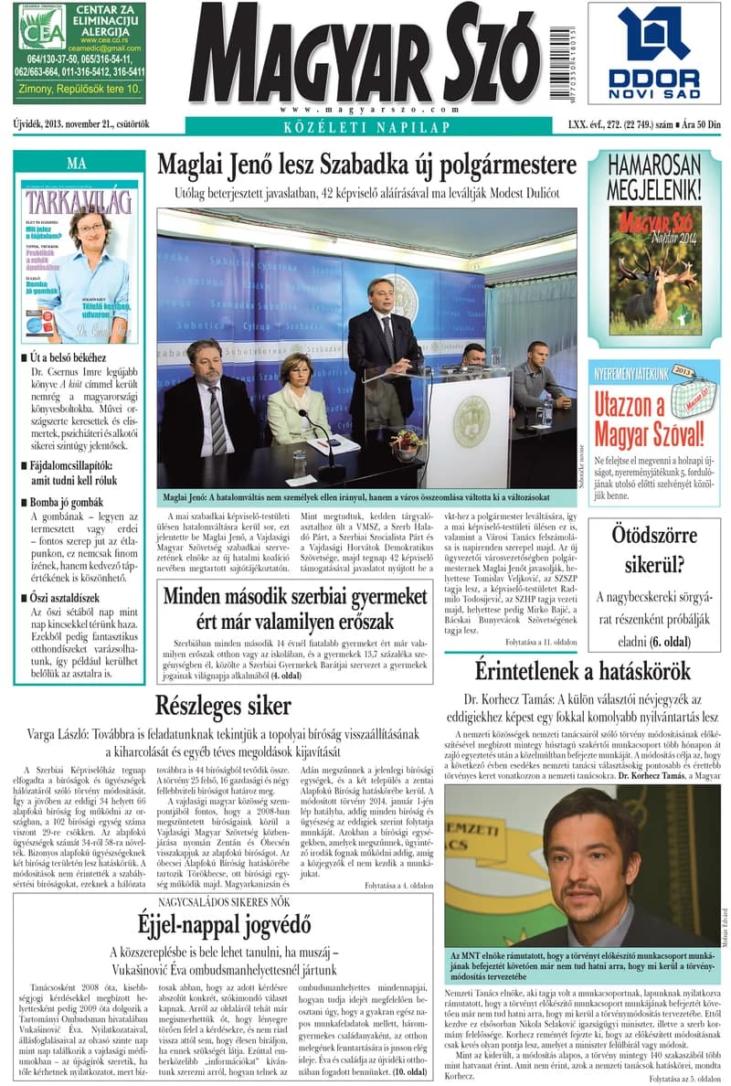 Magyar Szó, 70. évf. 2013. november 21. 272. sz. 1–20. oldal