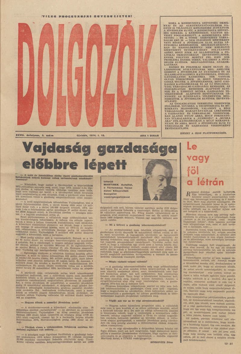Dolgozók, 28. évf. 1974. január 18. 3. sz.