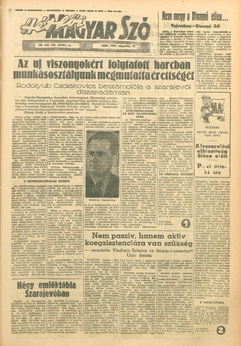 Magyar Szó, 12. évf. 1955. augusztus 29. 235. sz. 1–14. oldal
