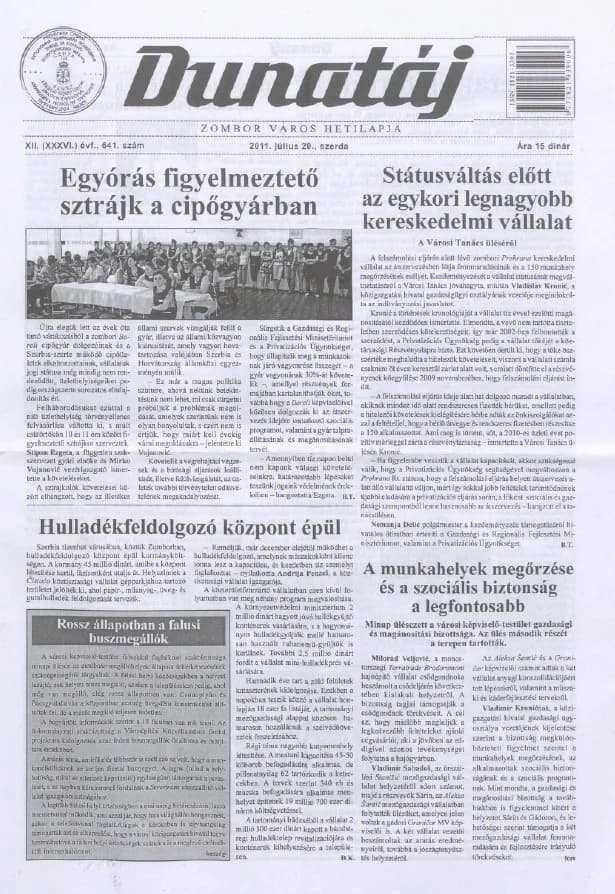 Dunatáj, 13. évf. 2011. július 20. 641. sz.