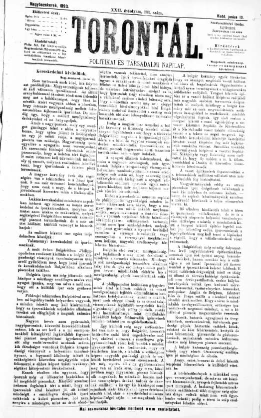 Torontál, 22. évf. 1893. június 13. 133. sz.