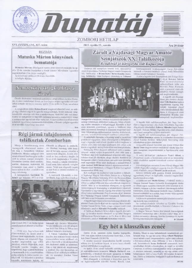 Dunatáj, 17. évf. 2015. április 22. 827. sz.