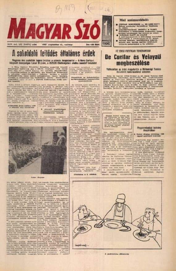 Magyar Szó, 44. évf. 1987. szeptember 13. 252. sz. 1–28. oldal