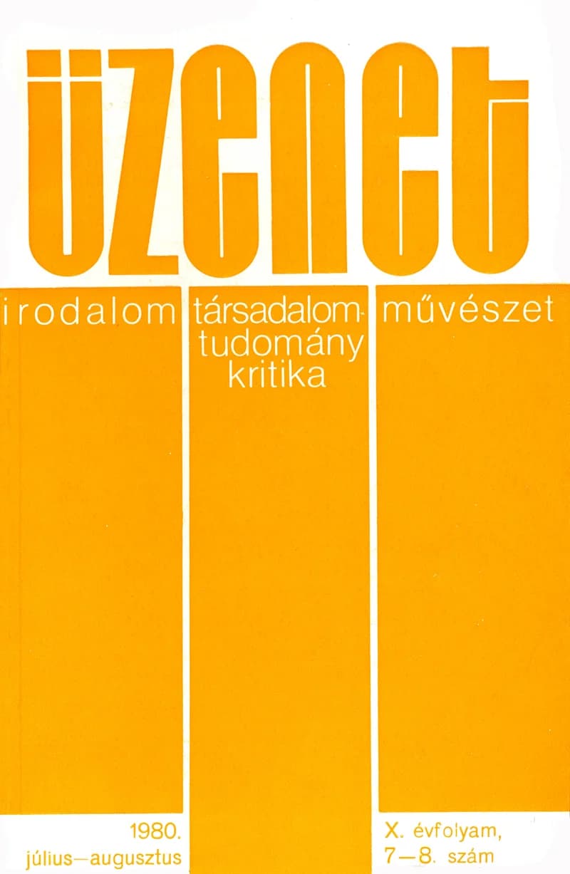 Üzenet, 14. évf. 1984. július. 7. sz. 355–420. oldal