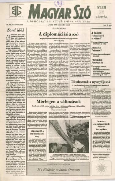 Magyar Szó, 52. évf. 1995. március 17. 63. sz. 1–16. oldal