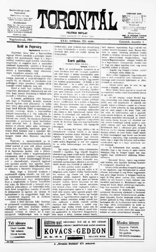 Torontál, 31. évf. 1902. december 4. 278. sz.