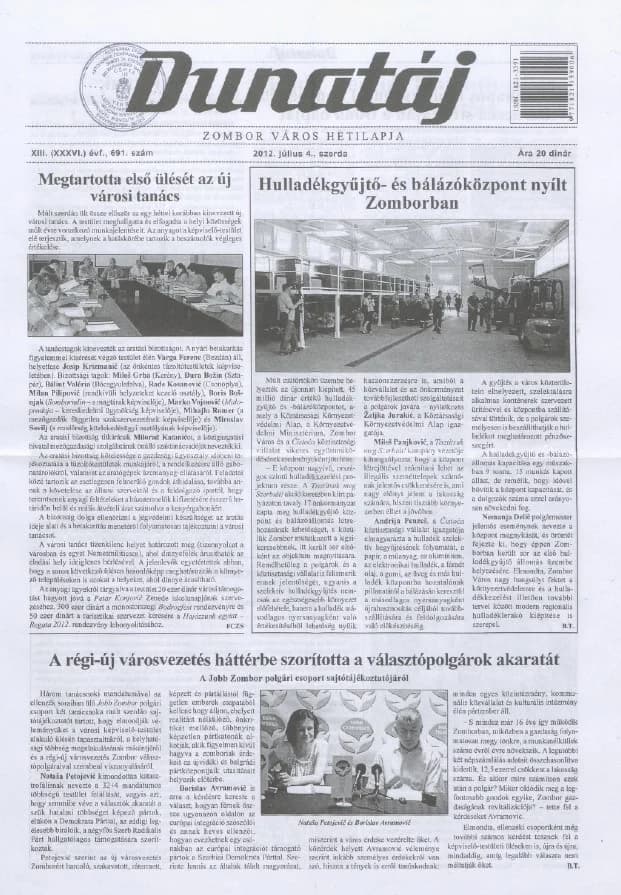 Dunatáj, 14. évf. 2012. július 4. 691. sz.