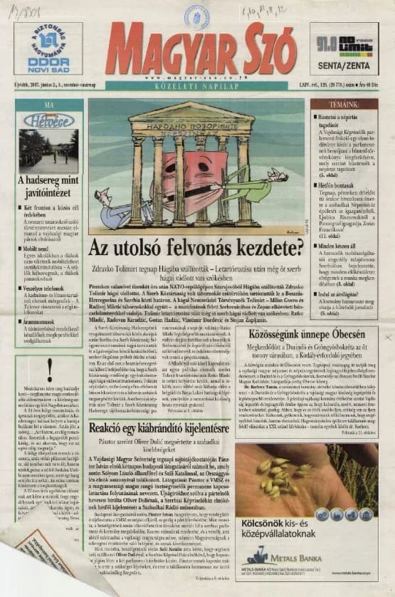 Magyar Szó, 64. évf. 2007. június 2. – 3. 126. sz. 1–12. oldal