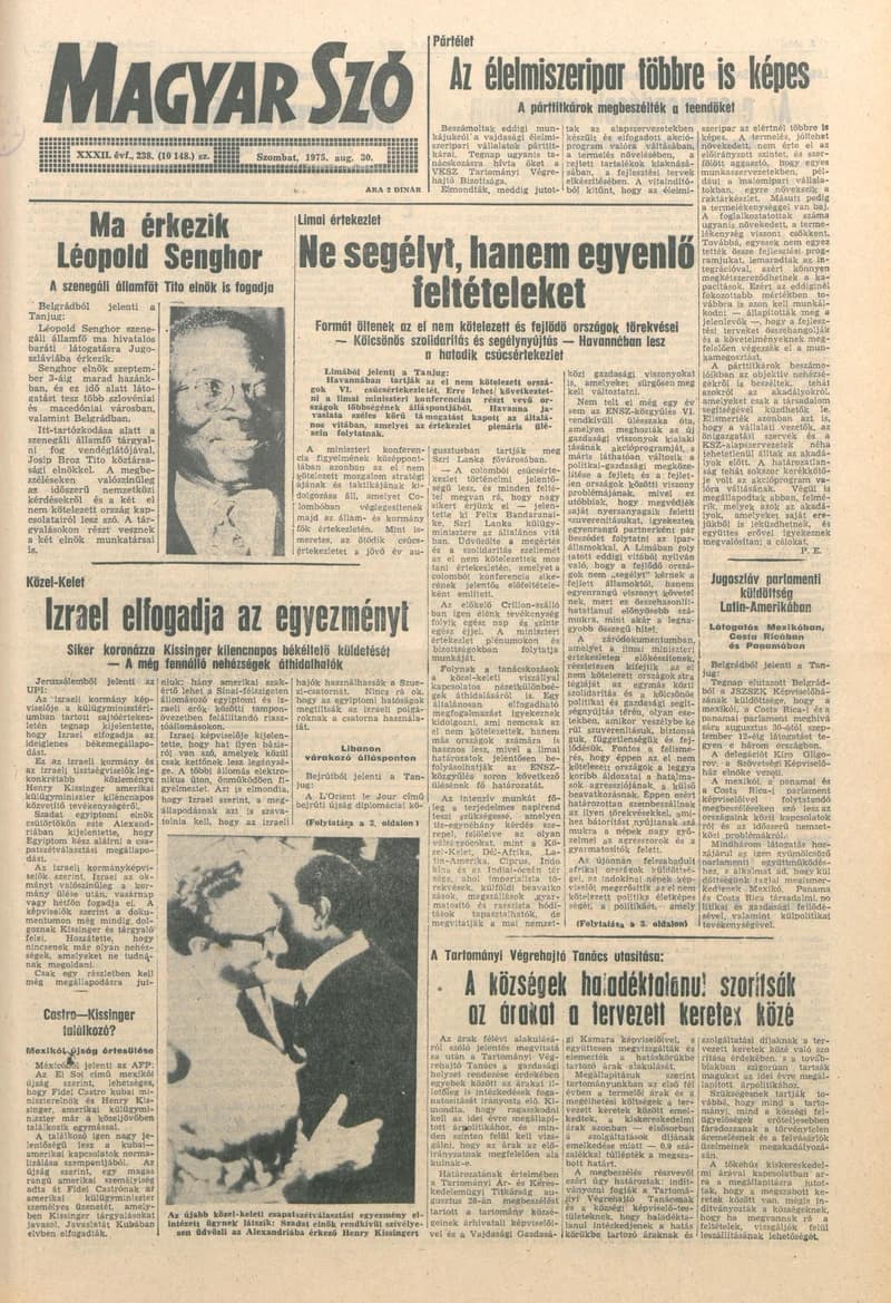Magyar Szó, 32. évf. 1975. augusztus 30. 238. sz.