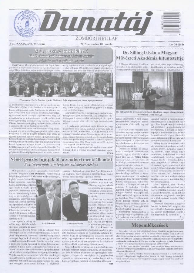 Dunatáj, 17. évf. 2015. november 18. 855. sz.