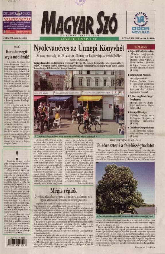 Magyar Szó, 66. évf. 2009. június 5. 128. sz. 1–20. oldal