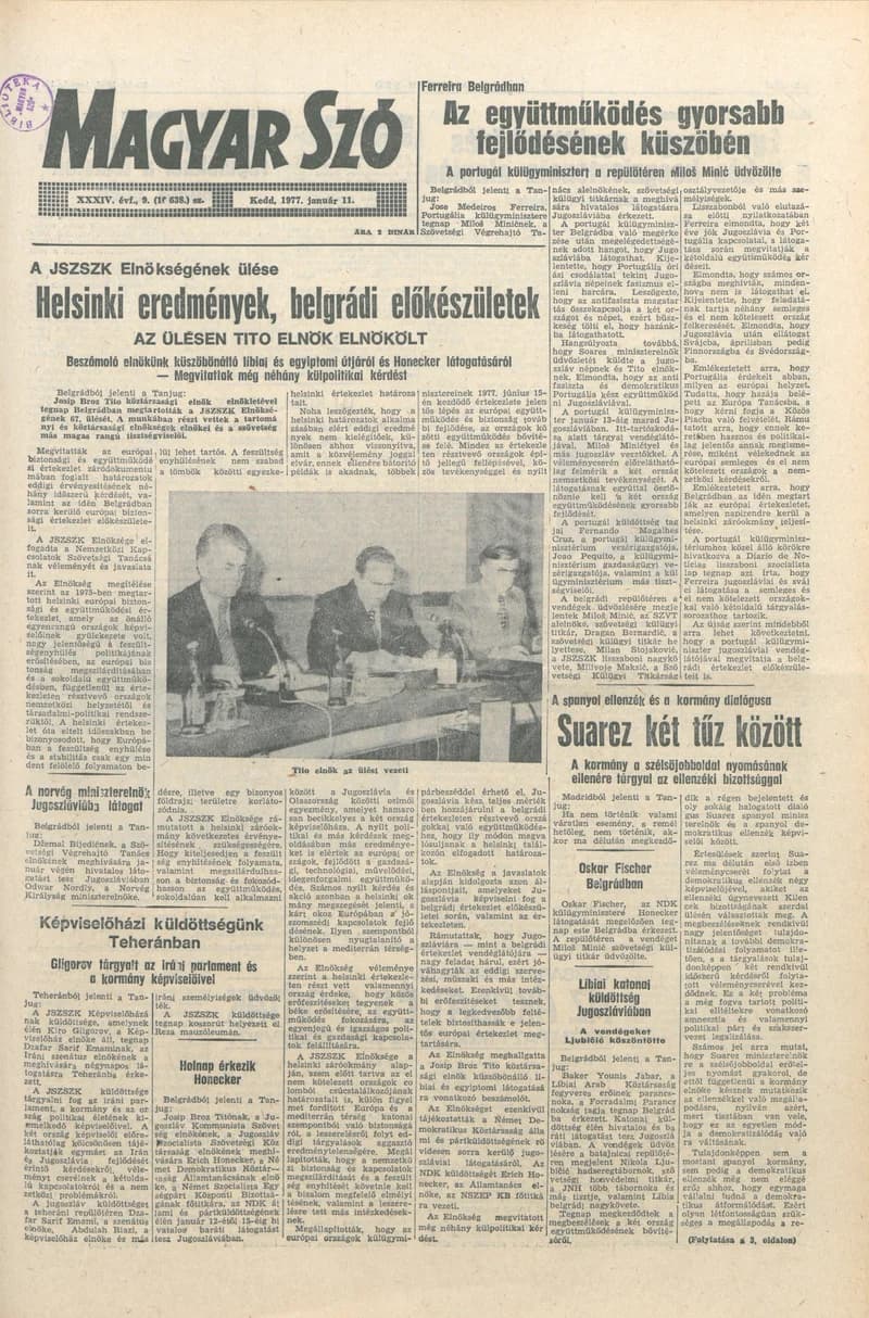 Magyar Szó, 34. évf. 1977. december 11. 9. sz.