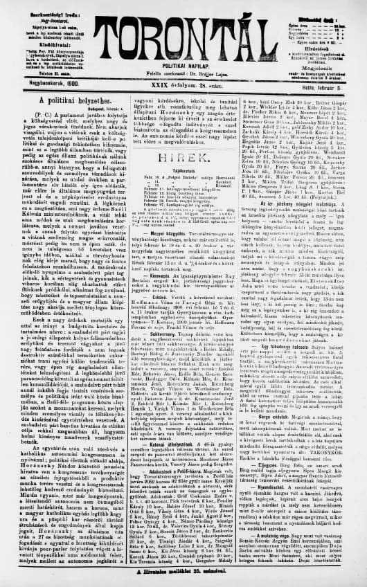 Torontál, 29. évf. 1900. február 5. 28. sz.