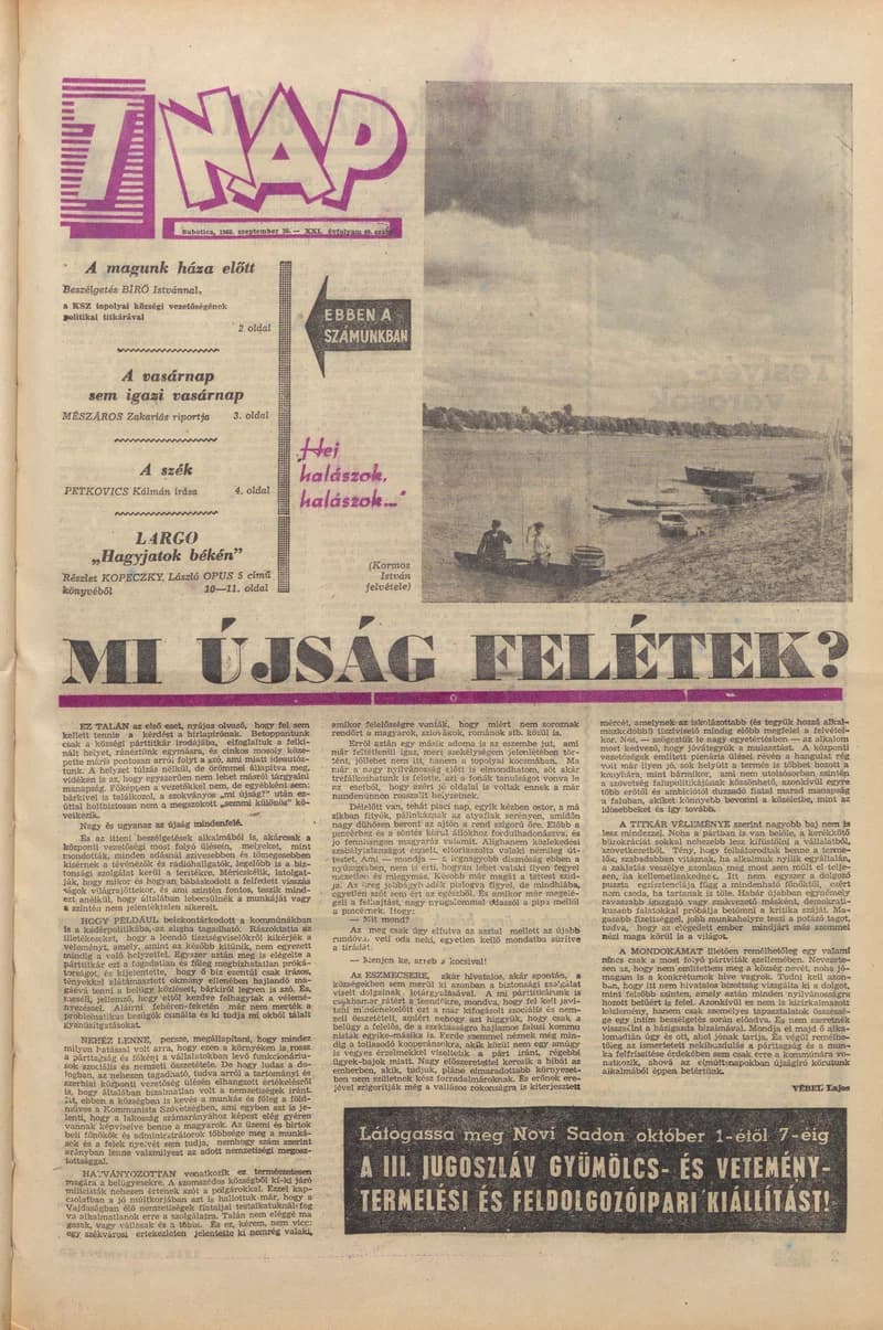 7 Nap, 21. évf. 1966. szeptember 30. 40. sz. 1–20. oldal