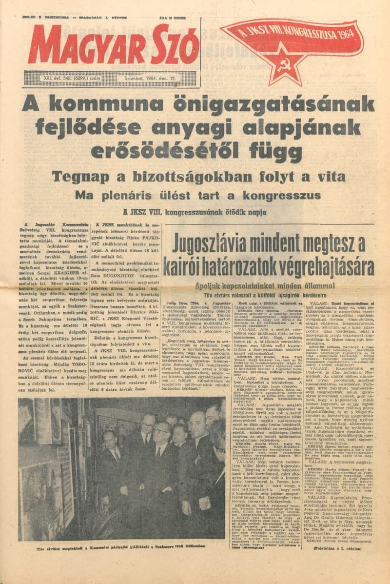 Magyar Szó, 21. évf. 1964. december 12. 342. sz.