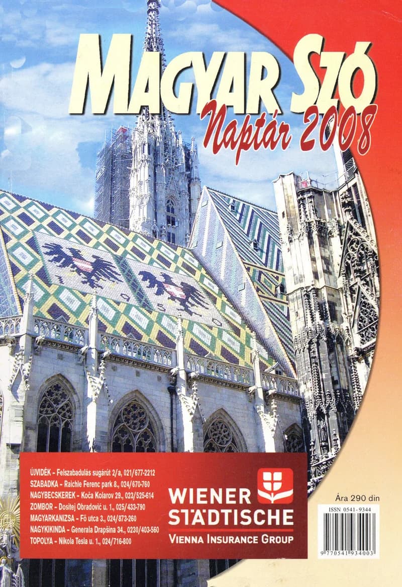 Magyar Szó Naptár, 55. évf. 2008. 55. sz.