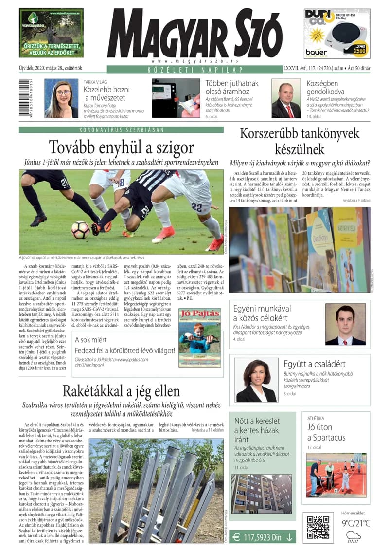 Magyar Szó, 77. évf. 2020. május 28. 117. sz. 1–20. oldal