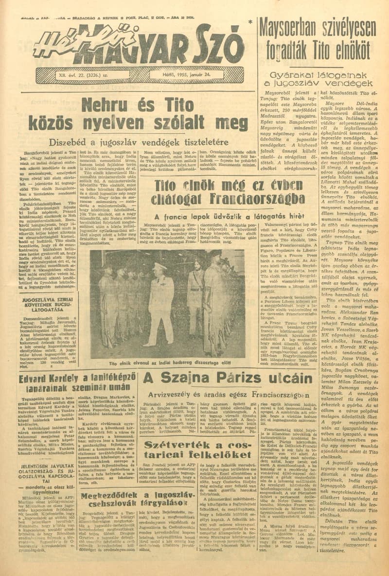 Magyar Szó, 12. évf. 1955. január 24. 22. sz. 1–6. oldal
