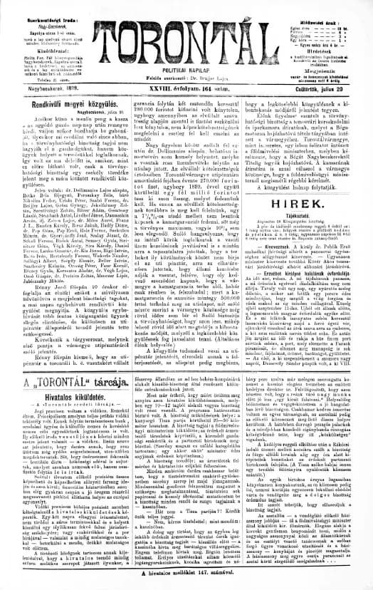 Torontál, 28. évf. 1899. július 20. 164. sz.
