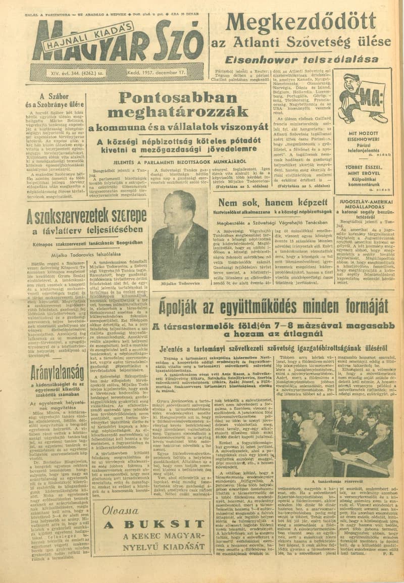 Magyar Szó, 14. évf. 1957. december 17. 344. sz. 1–14. oldal