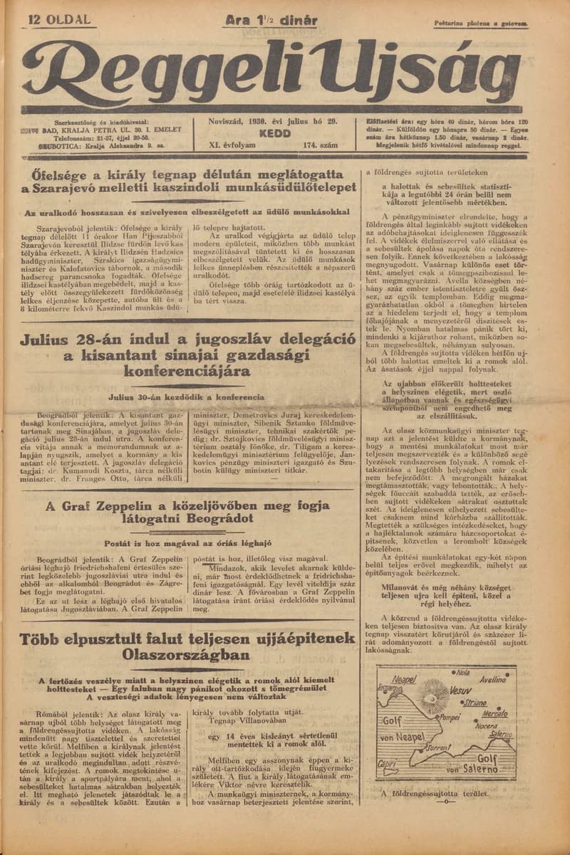 Reggeli Újság, 11. évf. 1930. július 29. 174. sz.