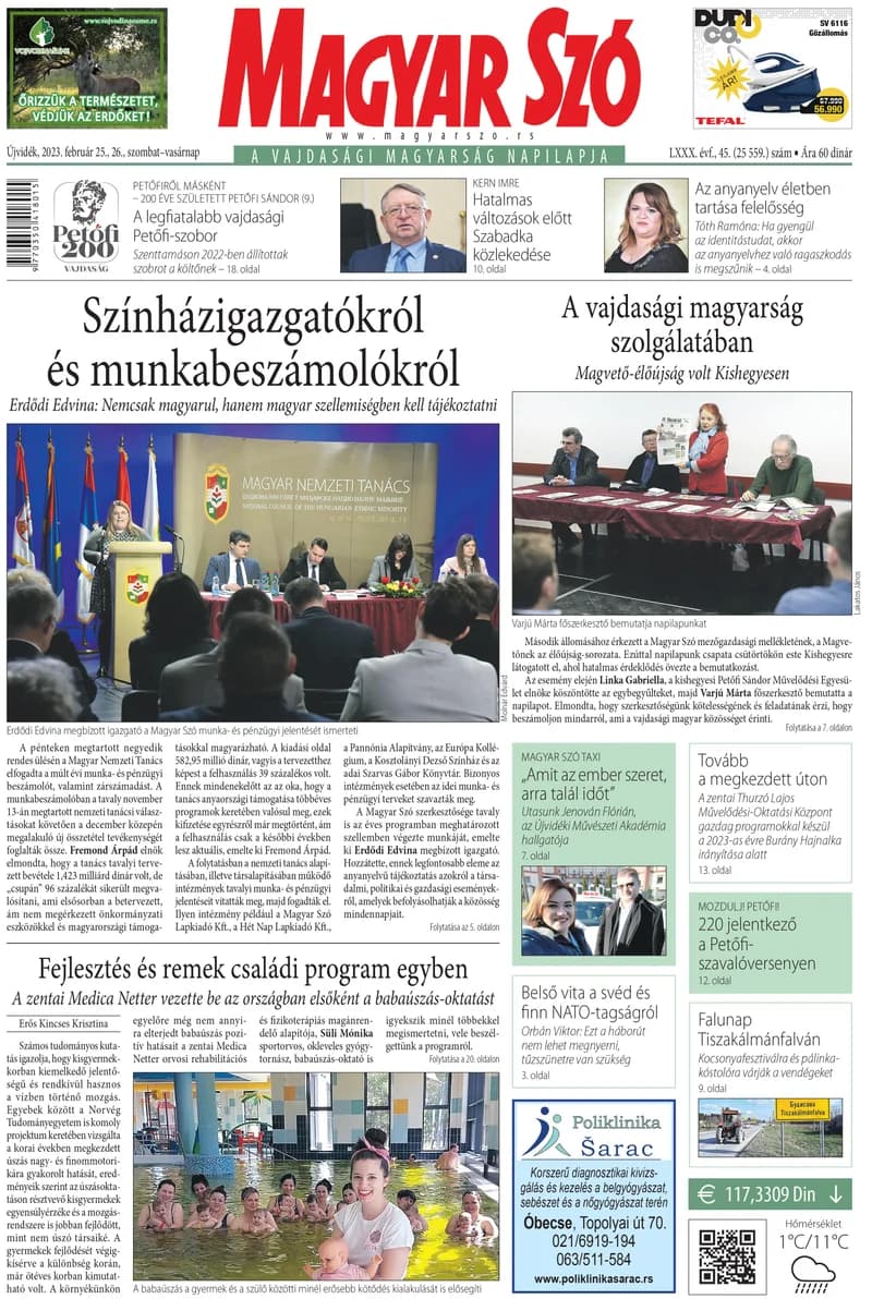 Magyar Szó, 80. évf. 2023. február 25. – 26. 45. sz. 1–32. oldal