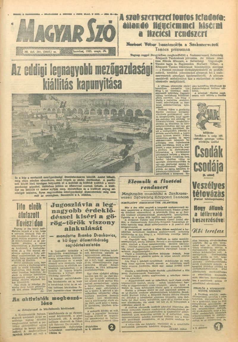 Magyar Szó, 12. évf. 1955. augusztus 24. 230. sz. 1–20. oldal