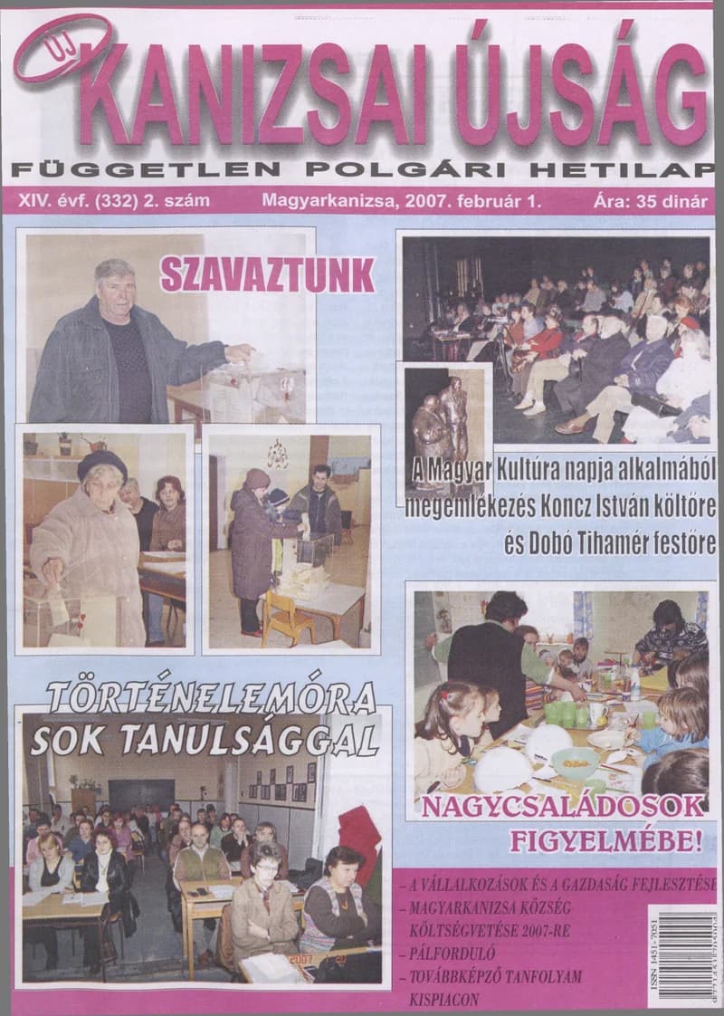 Új Kanizsai Újság, 14. évf. 2007. február 1. 2. sz.