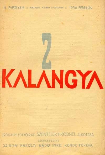 Kalangya, 3. évf. 1934. február. 2. sz. 85–164. oldal