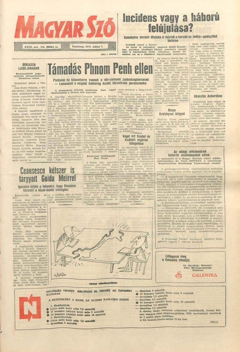 Magyar Szó, 29. évf. 1972. május 7. 124. sz. 1–32. oldal