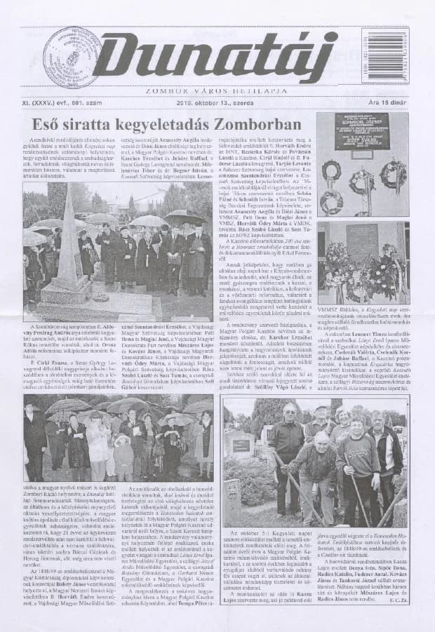 Dunatáj, 12. évf. 2010. október 13. 601. sz.