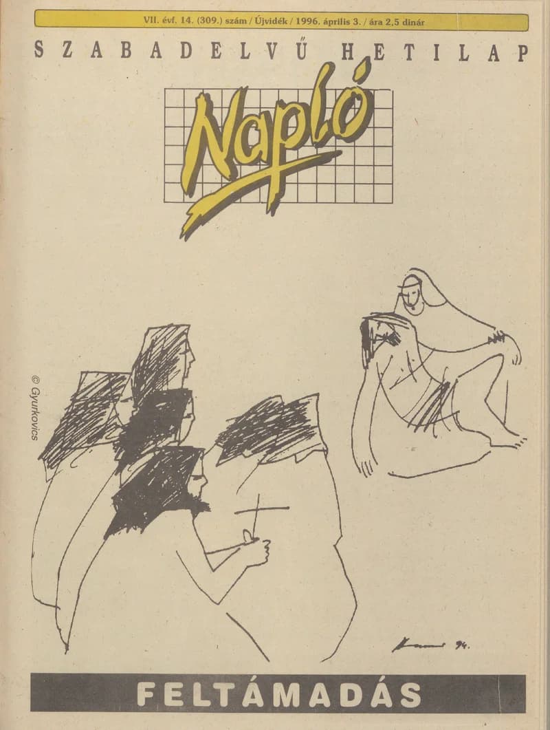 Napló - Szabadelvű hetilap, 7. évf. 1996. április 3. 309. sz.