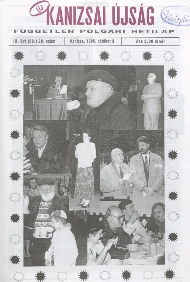 Új Kanizsai Újság, 3. évf. 1996. október 3. 20. sz.